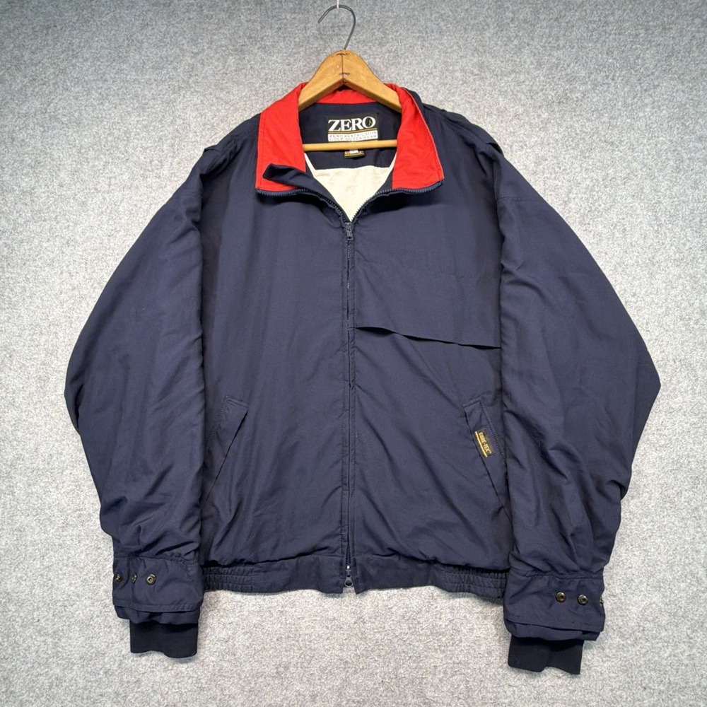 Zero Restriction Gore-Tex Golf Tips Jacket Men's Large Navy Red Full Zip
